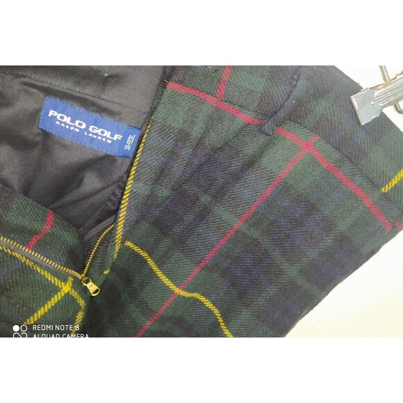 POLO RALPH LAUREN Blackwatch Tartan Golf 36 X 33 Tweed Wool Flannel TROUSER Pant - Picture 1 of 10